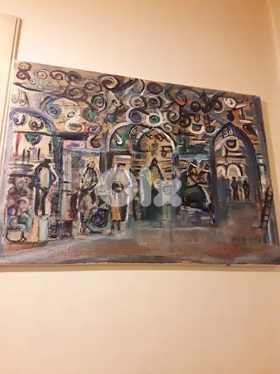 رسم زيتي على القماش يدويه