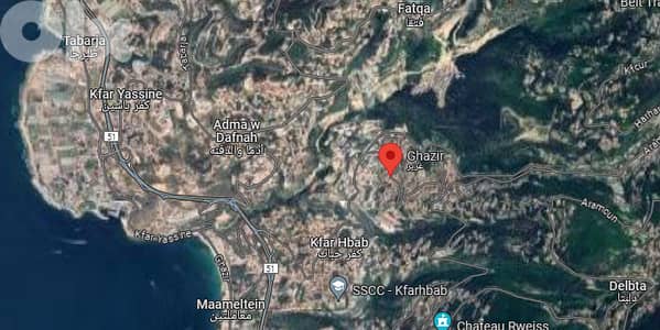 A 1135 m2 land for sale in Ghazir - أرض للبيع في غزير