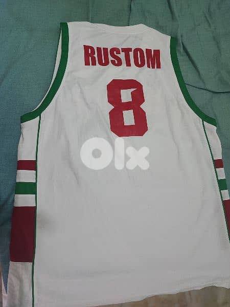 Player Worn Retro Lebanon 2017 Elie Rustom Basketball Jersey size XL 1