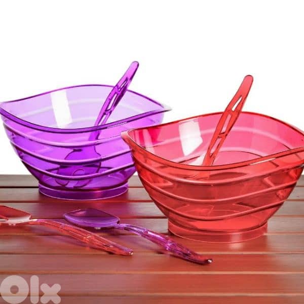 Plexi salad bowl set 1