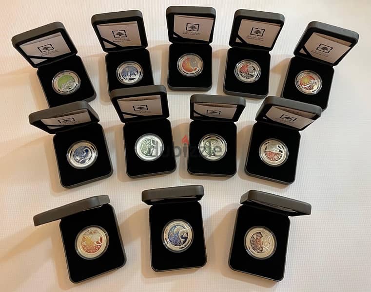 Silver Horoscopes Coins (Issued in 2013 by the central bank of Lebanon 0