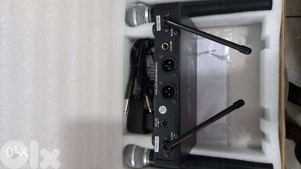 wireless microphone brand leem,2 mic wireless hand,new never used 2