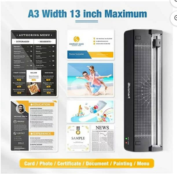 A3 / A4 dual mode cold and hot lamonator  Black  MAXDONE/4$delivery 4