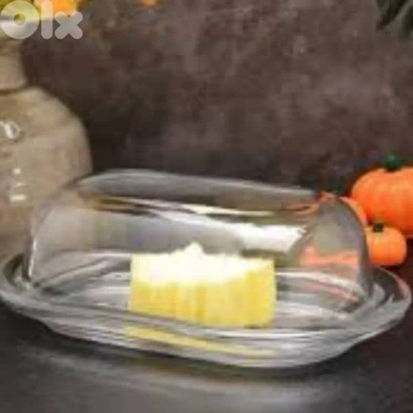 Elegant transparent butter storage plate 0