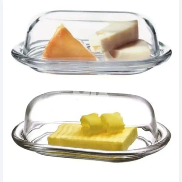 Elegant transparent butter storage plate 5