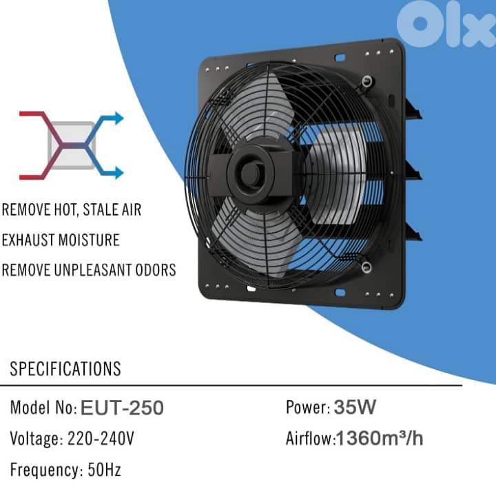 Aygrochy 250mm Air Inlet and Exhaust Fan/ 4$ delivery 1