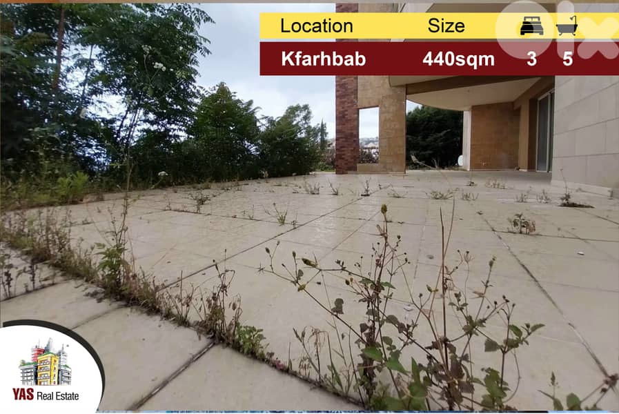 Kfarhbab 440m2 | 375m2 Terrace/Garden | Generous dimensions | IV MY | 0