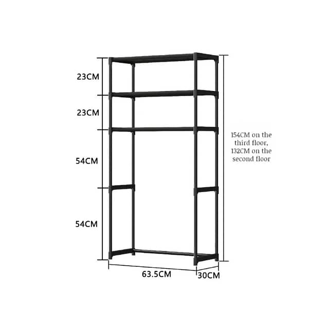 Over Toilet Storage Shelf - 3 Tier Washing Machine Rack, B/W 9
