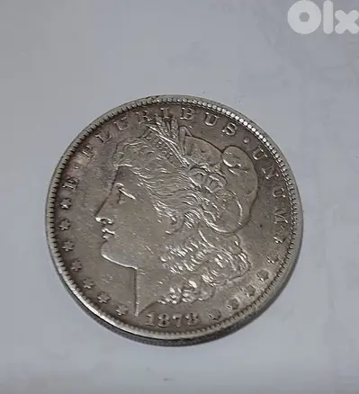 USA One Morgan Dollar silver Coin year 1878 weight 26.5 grams