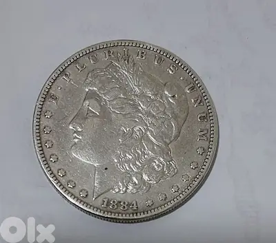 USA One Morgan Dollar silver Coin year 1884weight 26.5