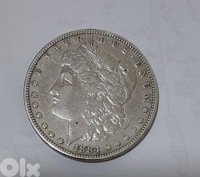 USA One Morgan Dollar silver Coin year 1884weight 26.5 0