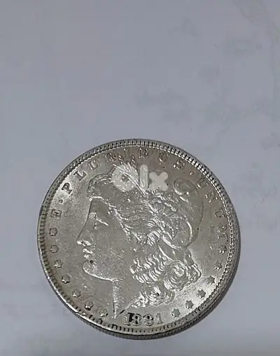 USA One Morgan Dollar silver Coin year 1881 weight 26.5 grams.