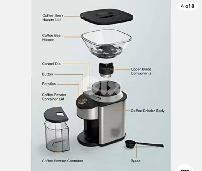 SBOLY Conical Burr Coffee Grinder Stainless- 19 /3$ delivery 1