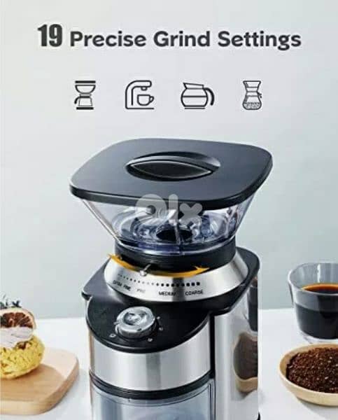 SBOLY Conical Burr Coffee Grinder Stainless- 19 /3$ delivery 5