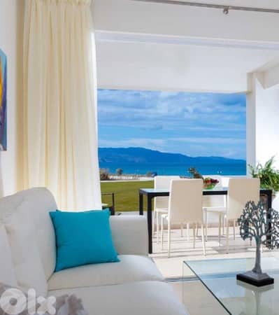 101 SQM Beachfront Apartment in Chania, Crete, Greece with Sea View