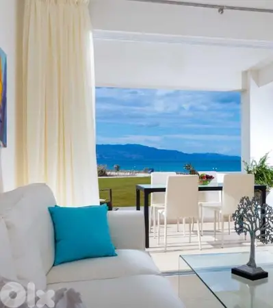 101 SQM Beachfront Apartment in Chania, Crete, Greece with Sea View