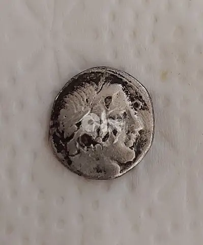 Ancient Head of Rome Silver Coin of the Roman Republic 509-27 BC