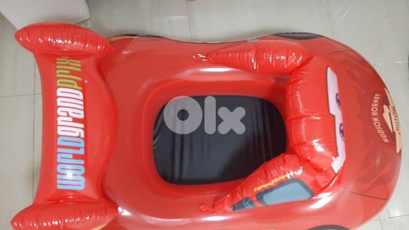 5 items:2 Intex baby floats +baby neck ring +float ring +boat mcqueen 1