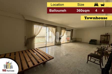 Ballouneh 360m2 | Townhouse | Private Street |Unique Concept | WA |