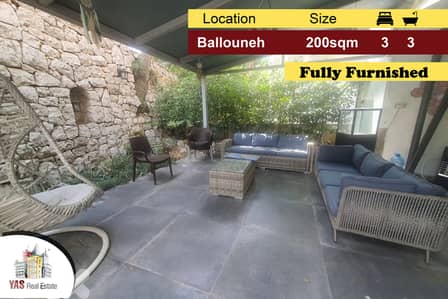 Ballouneh 200m2 | 100m2 Terrace | Furnished | Private Street | WA