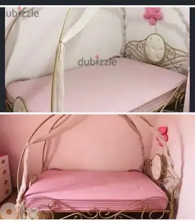 Fer Forgé Standalone bed  PRINCESS DESK FOR FREE. Original price 600$