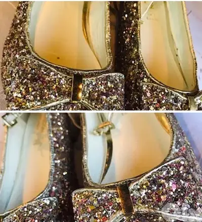Monsoon sparkling Golden shoes “Paillette” size 33