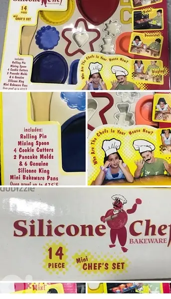 Bakeware Silicone chef for kids . . OVEN PROOF UP TO 475*F ~= 250*C