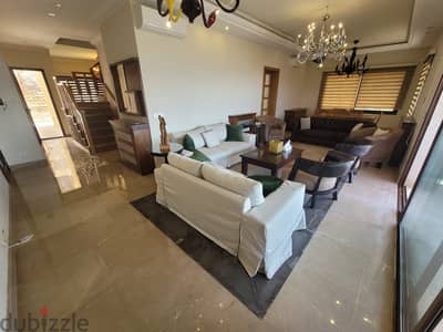 DUPLEX IN BROUMANA 3 BEDS WITH TERRACE FULLY FURNISHED , (BRR-110)
