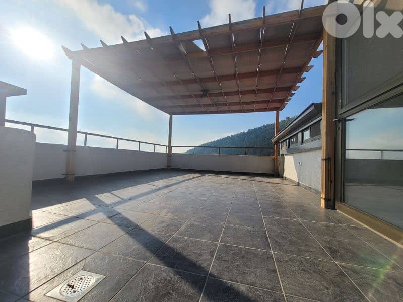 DUPLEX BROUMANA (345SQ) WITH TERRACES, JACUZZI AND CHEMINEY, (BRR-136) 0