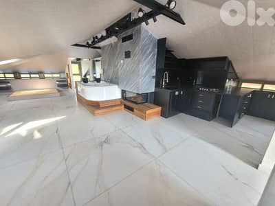 DUPLEX BROUMANA (345SQ) WITH TERRACES, JACUZZI AND CHEMINEY, (BRR-136)