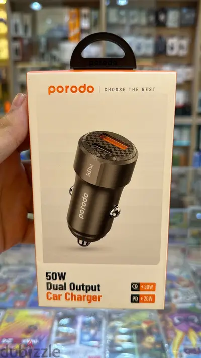 Porodo 50w dual output car charger Porodo 50w dual output car charger