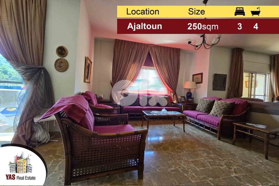 Ajaltoun 250m2 | Well Maintained | Mountain View | Calm Area | DA | 0