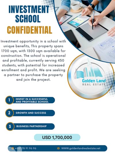 3,000 SQM Investment Opportunity- School with Unique Benefits