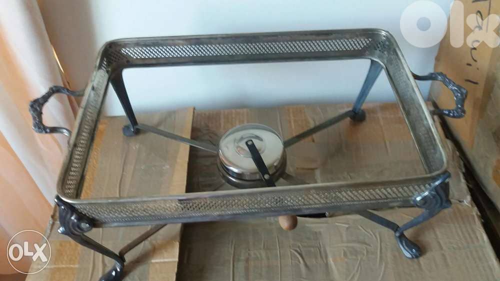 Pyrex avec support et rechaud 2