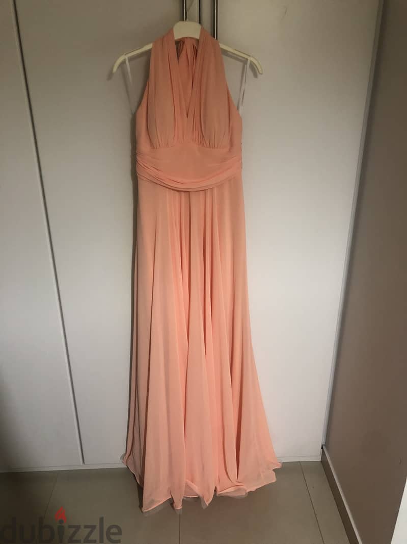 Doridorca salmon maxi dress 0