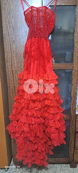 For Sale: Elegant Red Event Dress - Size 38, Worn Only Once! 1