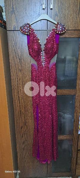 For Sale: Elegant Fuchia Dress - Size 38, Worn Only Once! 0