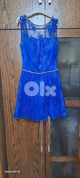 For Sale: Blue Short Dress - Formal Events, Size 38, Worn Only Once! 0