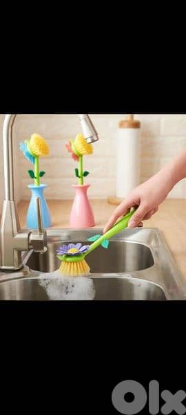 cute flowers sink brushs 1