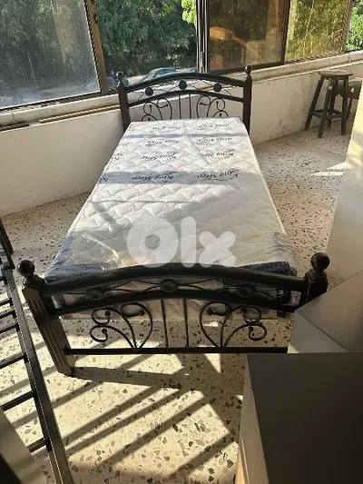 تخت مفرد ونص 120 سم ماليزي تقيل خشب سميك جيرسي