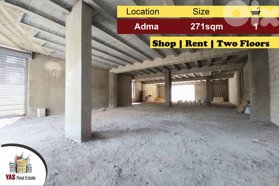 Adma 271m2 | Shop | Rent | Two Floors | Prime Location | IV | 0