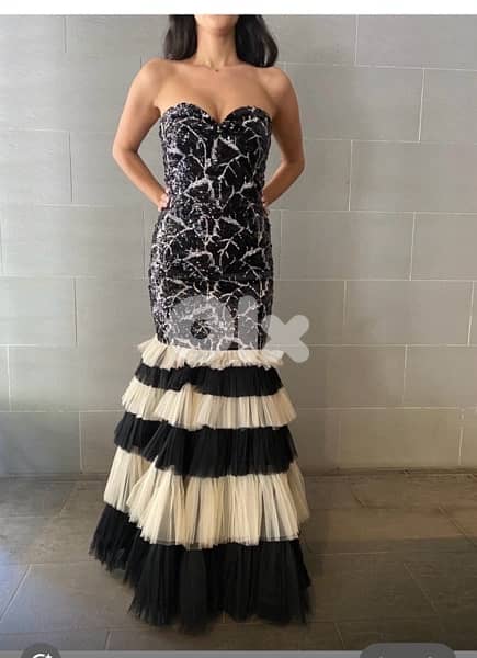 elegant mermaid black dress 0