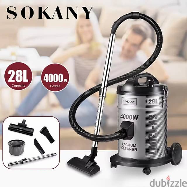 Steel-Barrel Sokany Industrial Vacuum – 20,000 Pa High-Suction Cleaner 5