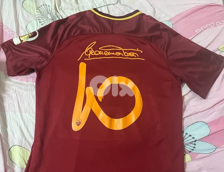 ac Roma 2018 jersey totti singature limited  edition nike jersey 0
