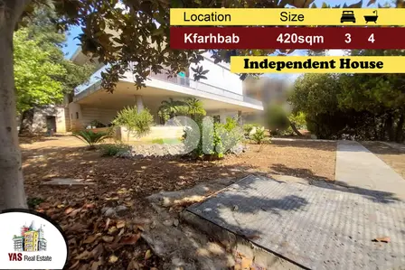Kfarhbab 420m2 | 630m2 Garden/Terrace | Independent House | IV |