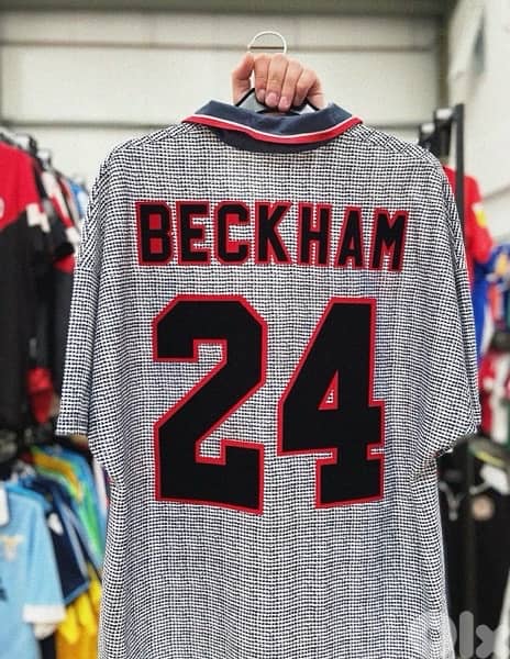 Manchester United beckham 24 rare umbro jersey 1994 0