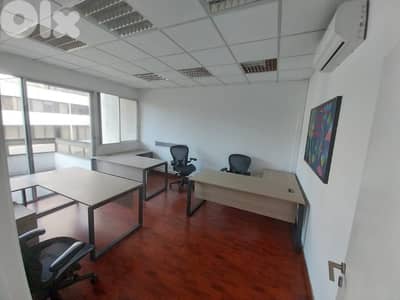 180 Sqm | Fully Furnished Office For Rent In Achrafieh |Prime Location