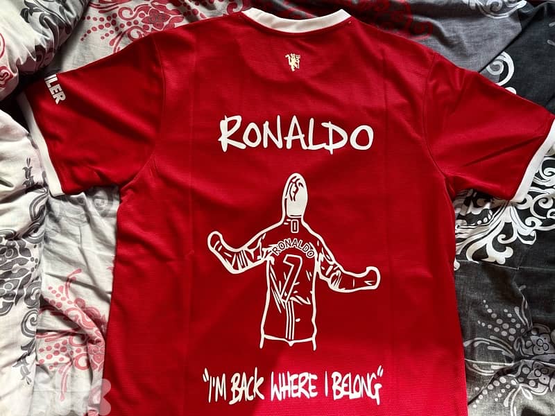 Manchester United ronaldo CR7 the goat jersey special edition 6