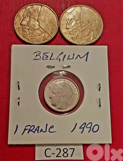 Belgium since 1986 Lot# C-287 set of 3 coins