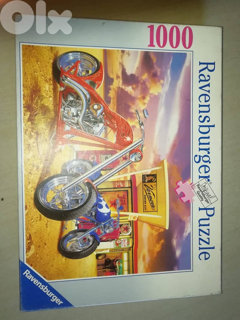 "Hot wheels" Ravensburger puzzle 1000 70*50cm used 0